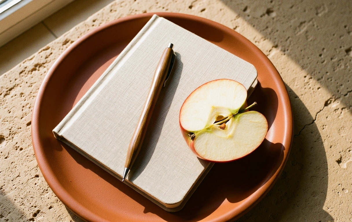 Journal auf einem Holztisch